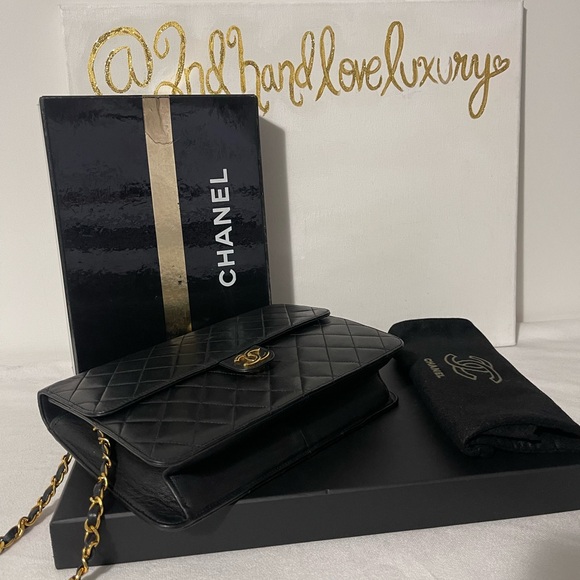 AUTHENTIC CHANEL QUILTED LAMBSKIN CC FLAP BAG - Picture 6 of 9